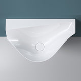 glasvilla Design Standwaschbecken freistehend Col37 weiß, aus Mineralguss, Waschtisch, BTH: 55x34x85cm