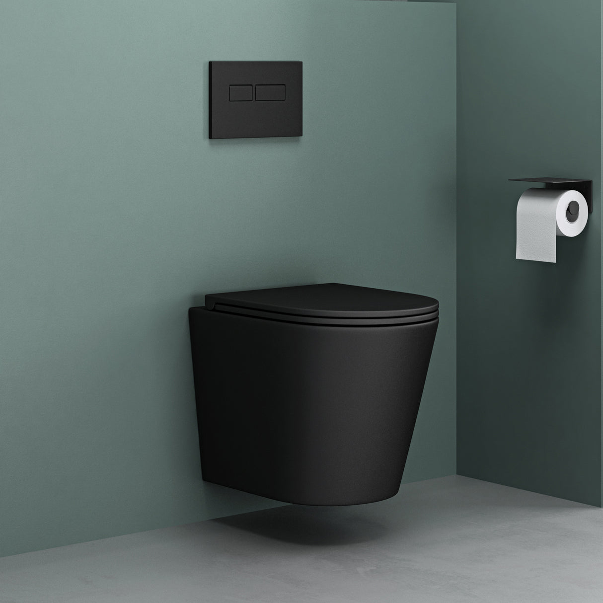 glasvilla Spülrandlos Wand WC Hänge WC Spülrandloses Toilette Softclose WC-Sitz Aachen108