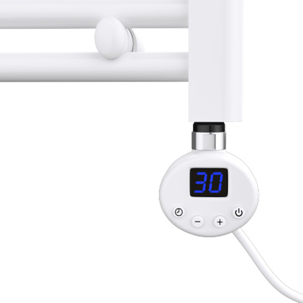 Élément chauffant Glasvilla avec thermostat, élément chauffant électrique avec écran LCD, cartouche chauffante en acier inoxydable, élément chauffant pour radiateurs de salle de bain, sèche-serviettes
