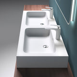 glasvilla Doppelwaschbecken Aufsatzwaschbecken Hängewaschbecken Waschbecken mineralguss Waschplatz Waschtisch Colossum830