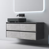 Ensemble de meubles de salle de bain Glasvilla avec meuble sous-vasque à 2 tiroirs et lavabo normal 