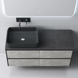 Ensemble de meubles de salle de bain Glasvilla avec meuble sous-vasque à 2 tiroirs et lavabo normal 