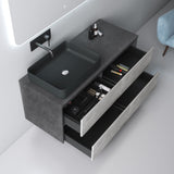 Ensemble de meubles de salle de bain Glasvilla avec meuble sous-vasque à 2 tiroirs et lavabo normal 