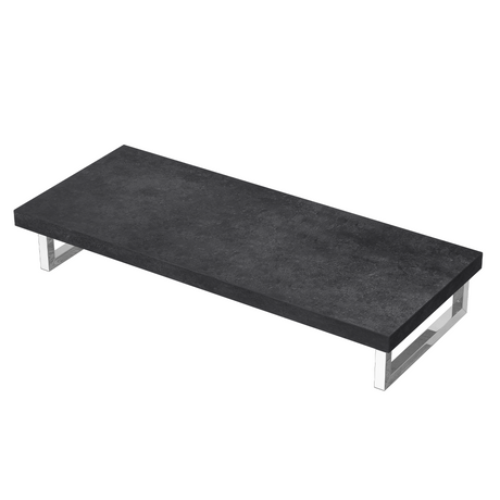 Support de lavabo Glasvilla avec support de console en acier inoxydable et support de lavabo anthracite brossé