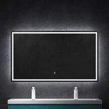Miroir mural de salle de bain Glasvilla, miroir de salle de bain LED avec interrupteur tactile, revêtement antibuée [Classe énergétique F] 02
