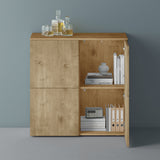 Commode de rangement à 4 portes, buffet, meuble polyvalent, meuble de rangement Glasvilla Schrank04