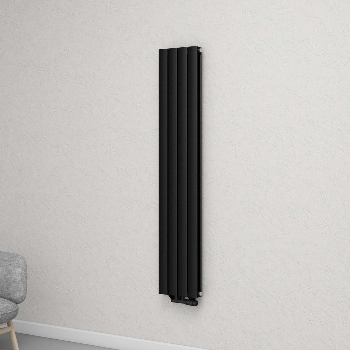 radiateur de salle de bain glasvilla à raccordement central plat et à raccordement latéral radiateur à panneau chauffage de salle de bain monocouche en acier FV
