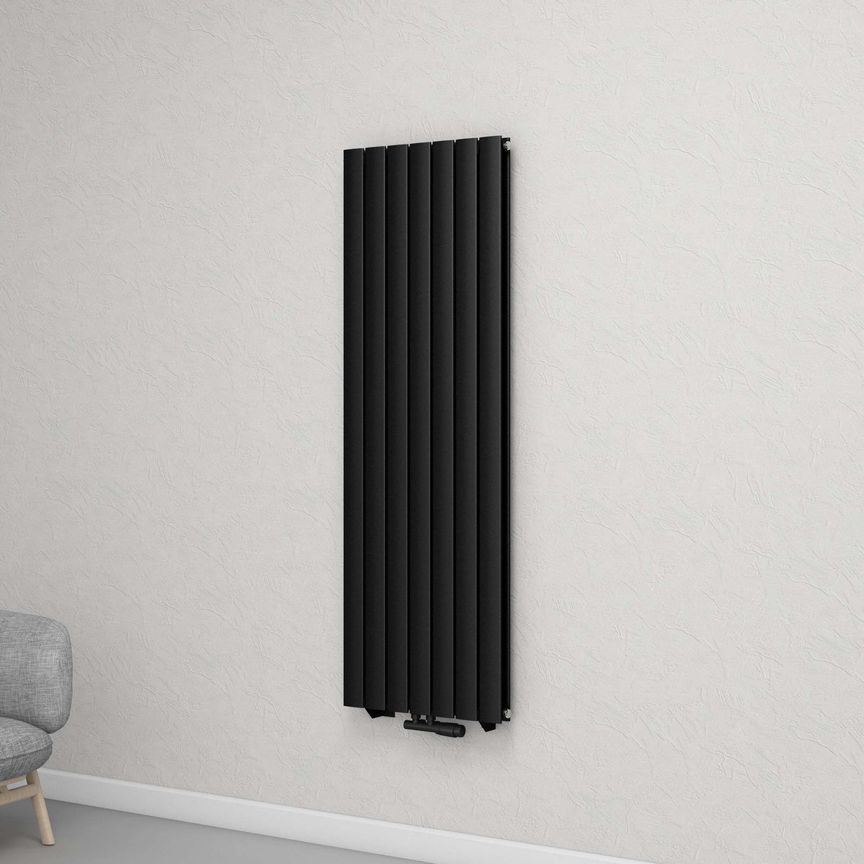 radiateur de salle de bain glasvilla à raccordement central plat et à raccordement latéral radiateur à panneau chauffage de salle de bain monocouche en acier FV