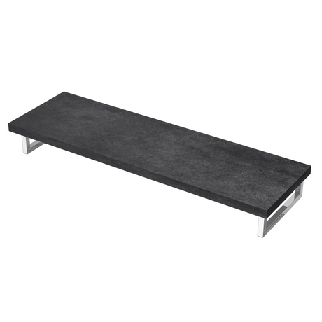 Support de lavabo Glasvilla avec support de console en acier inoxydable et support de lavabo anthracite brossé