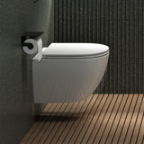 glasvilla Sanitari Bagno Sospeso in Ceramica WC Sospeso senza Brida con Chiusura di Soft Close