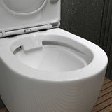 glasvilla Wand WC spülrandlos Schwarz Hänge WC spülrandlos Toilette WC mit Sitz Softclose