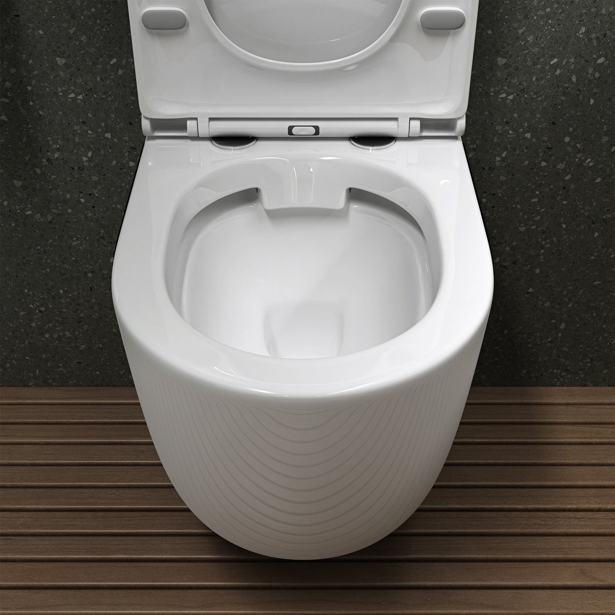 glasvilla Wand WC spülrandlos Schwarz Hänge WC spülrandlos Toilette WC mit Sitz Softclose