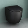 glasvilla Wand WC spülrandlos Schwarz Hänge WC spülrandlos Toilette WC mit Sitz Softclose