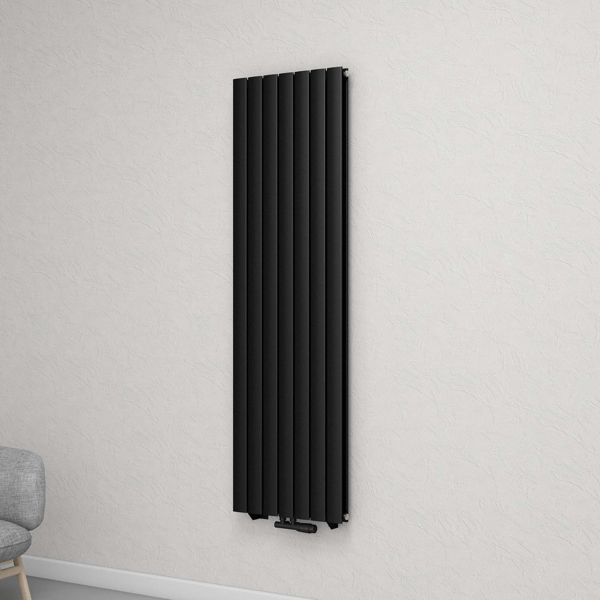 radiateur de salle de bain glasvilla à raccordement central plat et à raccordement latéral radiateur à panneau chauffage de salle de bain monocouche en acier FV