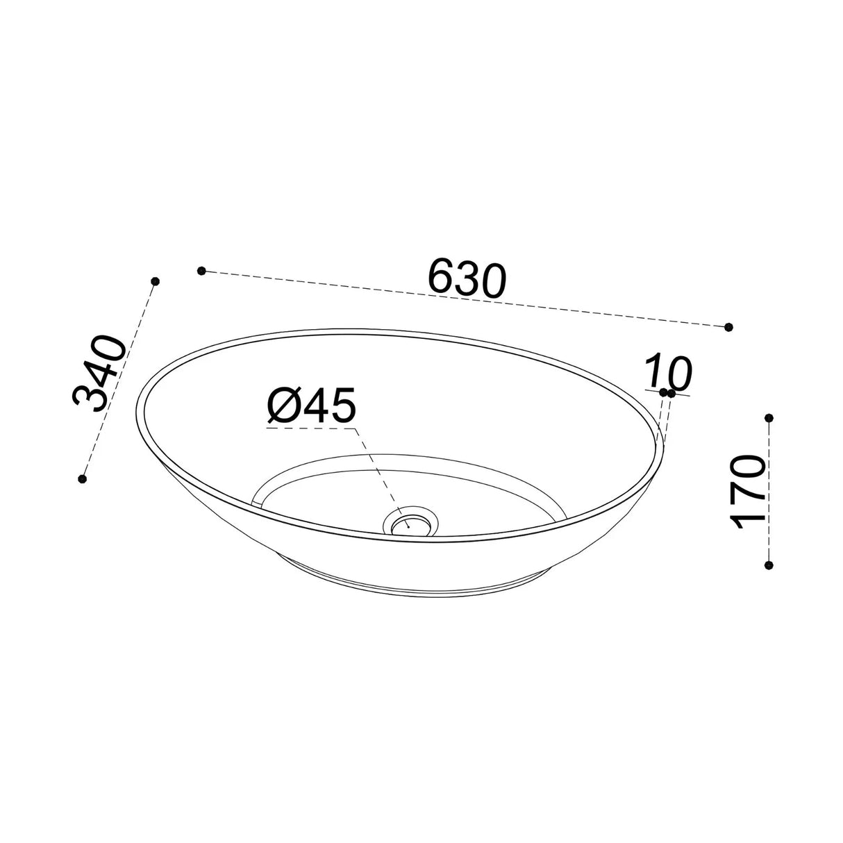 glasvilla Waschbecken Aufsatzwaschbecken Waschschale Waschtisch aus Mineralguss Oval Col807