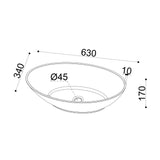 glasvilla Waschbecken Aufsatzwaschbecken Waschschale Waschtisch aus Mineralguss Oval Col807