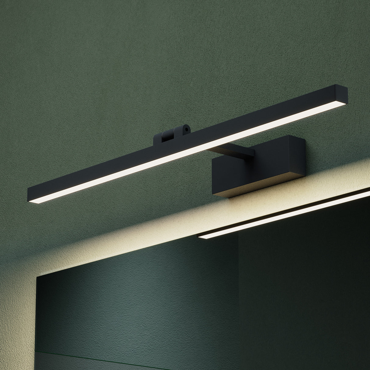Lampe de salle de bain LED pour miroir Glasvilla | Lampe miroir, lampe de salle de bain 4000K | 9 W rotatif à 180° d'une beauté radieuse 