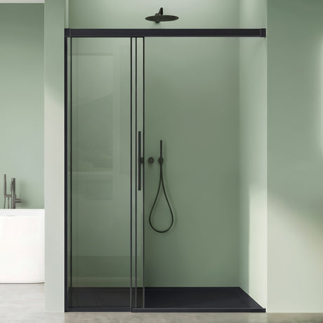 glasvilla Schiebetür für dusche, Nischentür 3-teilig Duschtür Duschakbine Duschabtrennung, 8mm Sicherheitsglas mit Nanobeschichtung, Soft-Close-System Teramo70K