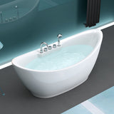 Baignoire îlot rectangulaire en acrylique sanitaire Glasvilla avec accessoires, baignoire sur pied Vicenza601