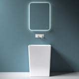 glasvilla Design Standwaschbecken freistehend Col36 weiß aus Mineralguss Waschtisch, BTH: 60x42x80cm