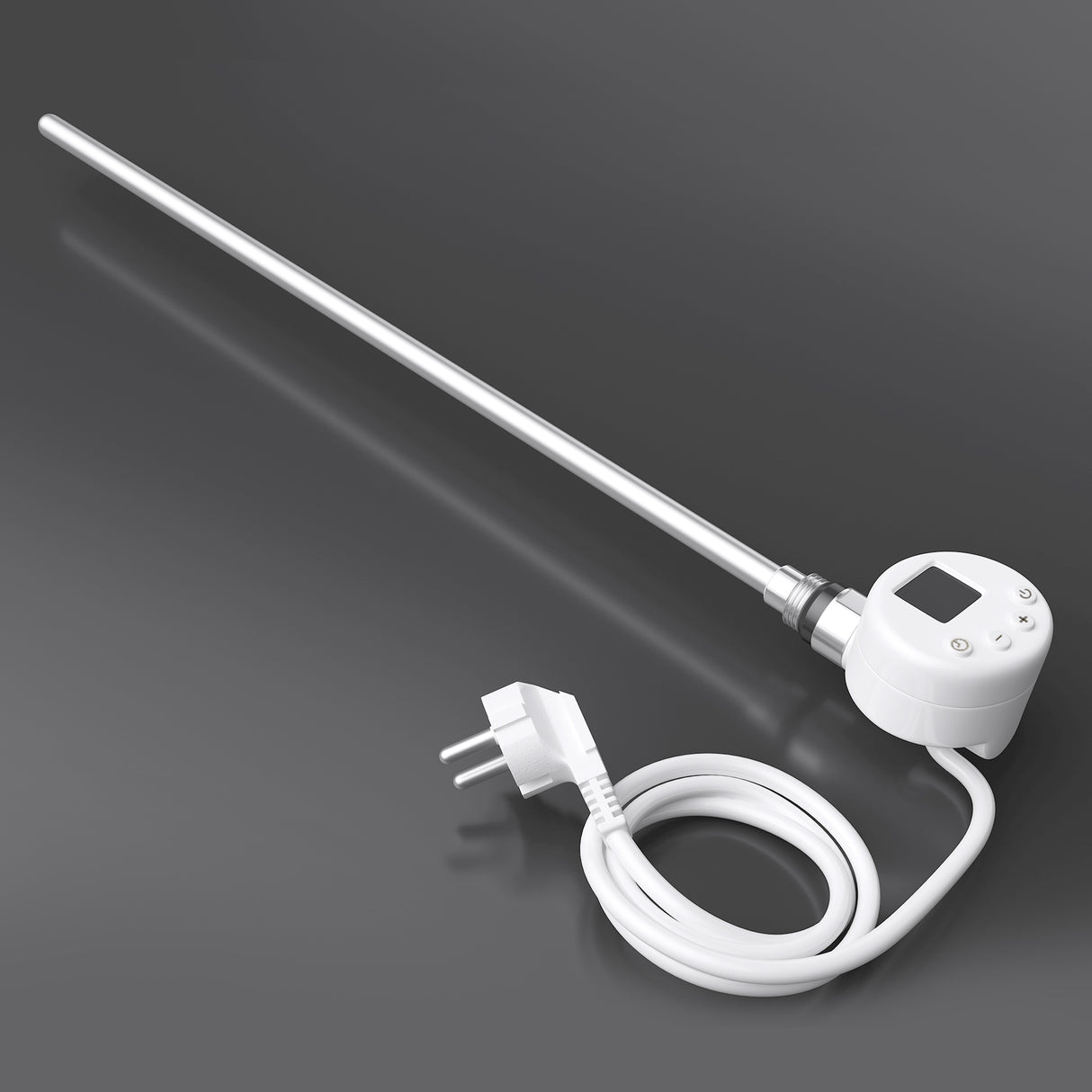 Élément chauffant Glasvilla avec thermostat, élément chauffant électrique avec écran LCD, cartouche chauffante en acier inoxydable, élément chauffant pour radiateurs de salle de bain, sèche-serviettes