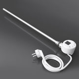 Élément chauffant Glasvilla avec thermostat, élément chauffant électrique avec écran LCD, cartouche chauffante en acier inoxydable, élément chauffant pour radiateurs de salle de bain, sèche-serviettes