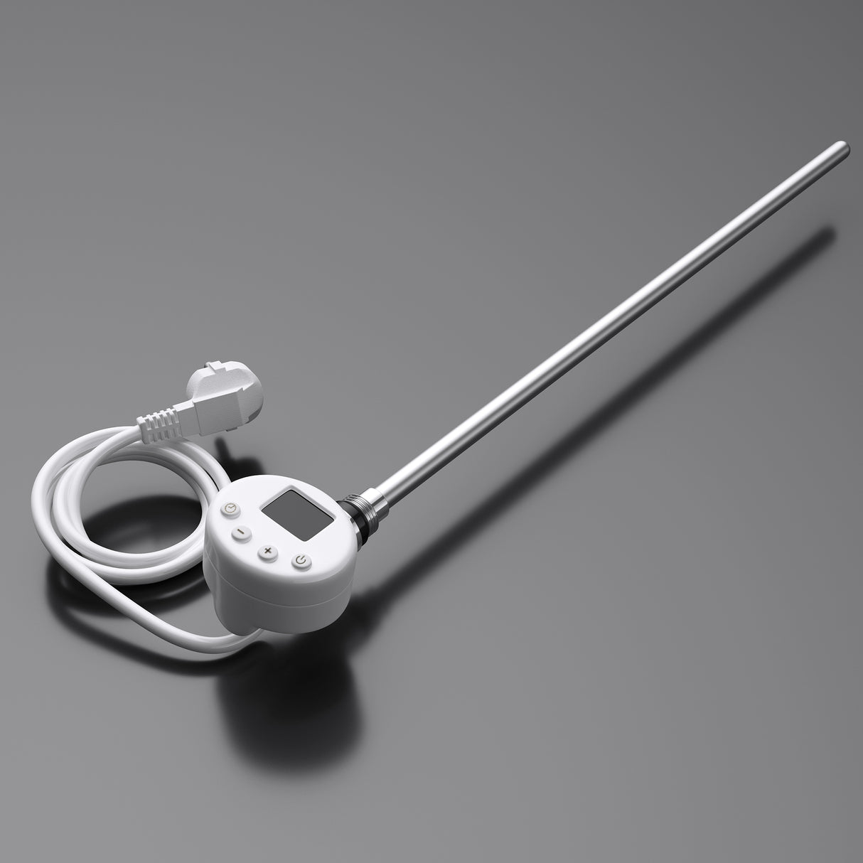 Élément chauffant Glasvilla avec thermostat, élément chauffant électrique avec écran LCD, cartouche chauffante en acier inoxydable, élément chauffant pour radiateurs de salle de bain, sèche-serviettes