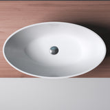 glasvilla Waschbecken Aufsatzwaschbecken Waschschale Waschtisch aus Mineralguss Oval Col807