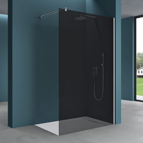 Paroi de douche Glasvilla pour douche, cloison de douche à l'italienne, verre de sécurité ESG 10 mm, verre NANO BRAM1, BRAM2 et BRAM3 Bremen2VG