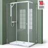 Cabine de douche Glasvilla, paroi de douche d'angle en verre de sécurité avec porte coulissante NANO, 190 cm Ravenna16L-K