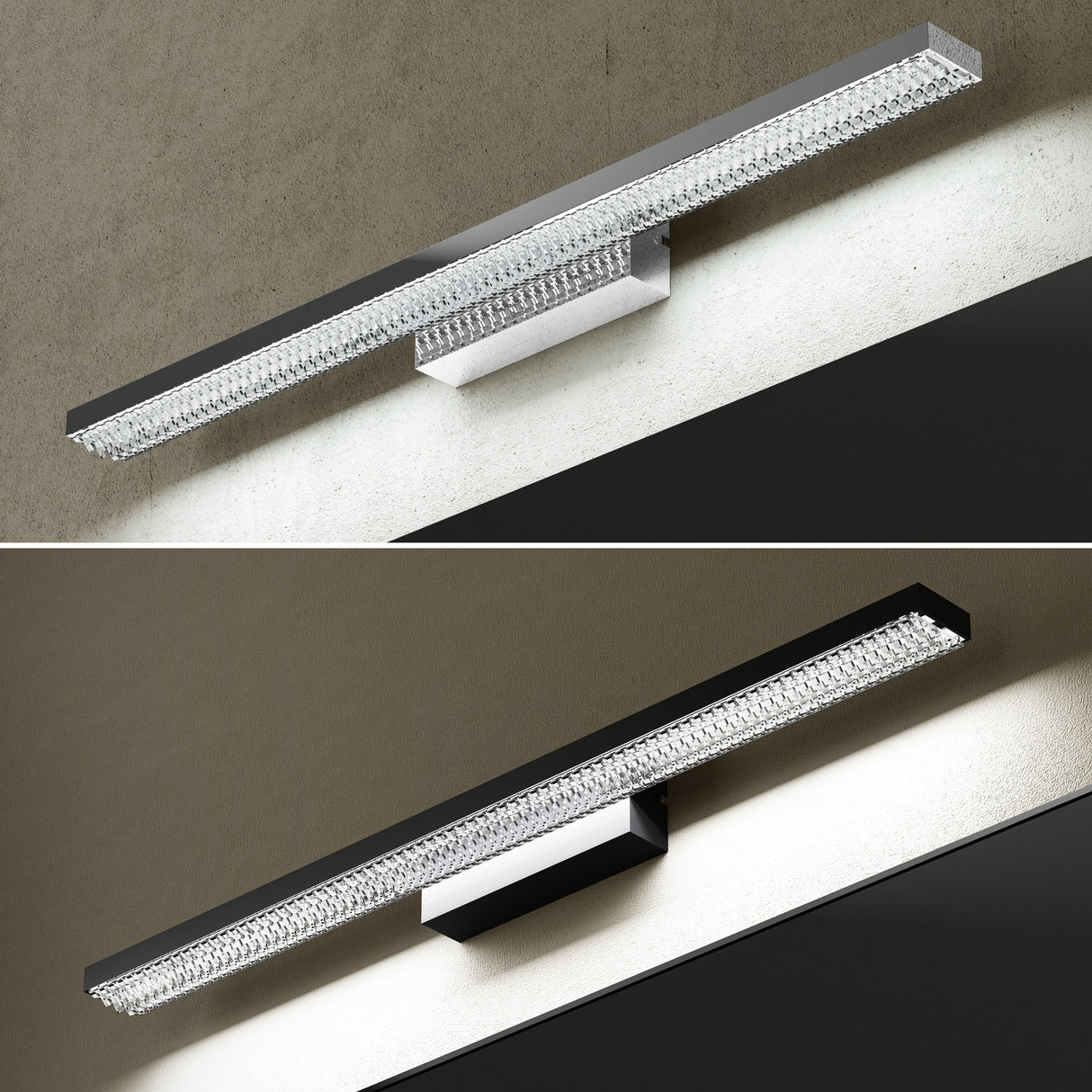 Lampe de salle de bain LED pour miroir Glasvilla | Lampe miroir, lampe de salle de bain 6000K | Applique murale LED 14W