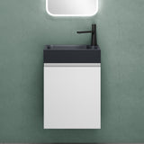 Ensemble de meubles de salle de bain Glasvilla Meubles de salle de bain composés d'un lavabo en anthracite mat et d'un meuble bas pour lavabo LTH: 46x26x63cm Pisa02