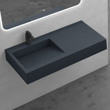 glasvilla lavabo lavabo suspendido lavabo sobre encimera mineral rectangular Col11