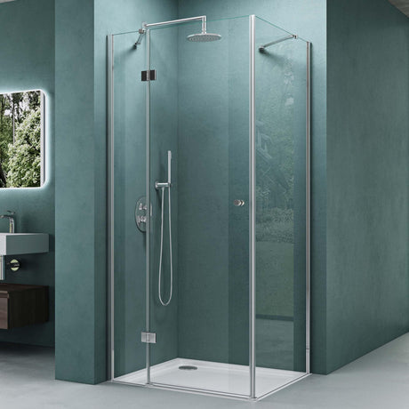Cabine de douche Glasvilla en verre de sécurité de 6 mm avec revêtement NANO facile à nettoyer, paroi de douche, cloison de douche R05k