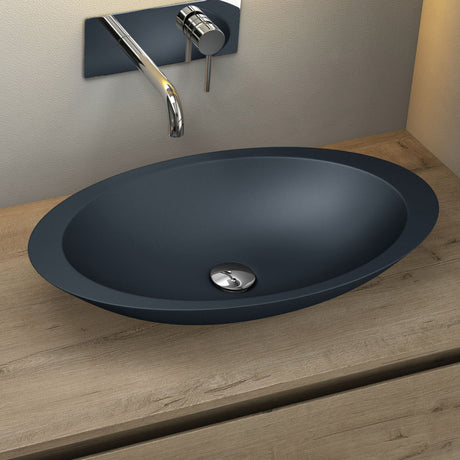 Glasvilla Lavabo sobre encimera de mineral fundido Col802, Diseño moderno, superficie suave y resistente