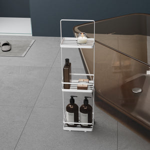 Estantería de baño Glasvilla Reglo-02,  Estante de pie metálico de 3 niveles