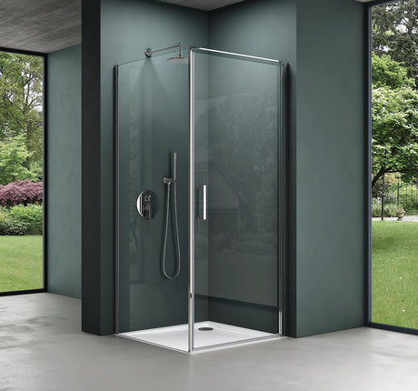 Cabine de douche Glasvilla avec mécanisme de levage et d'abaissement Rav36-Plus, verre transparent de 8 mm, verre de sécurité ESG, nano-revêtement