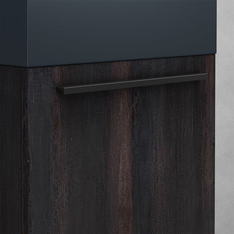 Ensemble de meubles de salle de bain Glasvilla, meuble de salle de bain avec meuble sous-vasque, lavabo anthracite mat et miroir de salle de bain LED, L x P x H 46 x 26 x 63 cm, Pise
