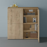 Commode de rangement à 4 portes, buffet, meuble polyvalent, meuble de rangement Glasvilla Schrank04