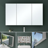 Armoire de toilette avec portes miroir Glasvilla, armoire de salle de bain murale, miroir de salle de bain, armoire miroir-02