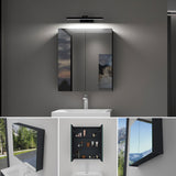 glasvilla Spiegelschrank mit Spiegellampe Badezimmerschrank Spiegelleuchte 180° Drehbar LED Badlampe Strahlenschön