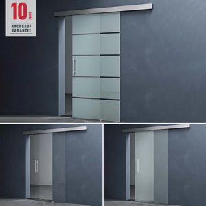 glasvilla Porta Scorrevole in Vetro 8mm, Porta Scorrevole in Vetro di Sicurezza ESG con Maniglia Per Asta per Bagno Cucina Studio Ufficio, altezza 2150 mm, Amalfi
