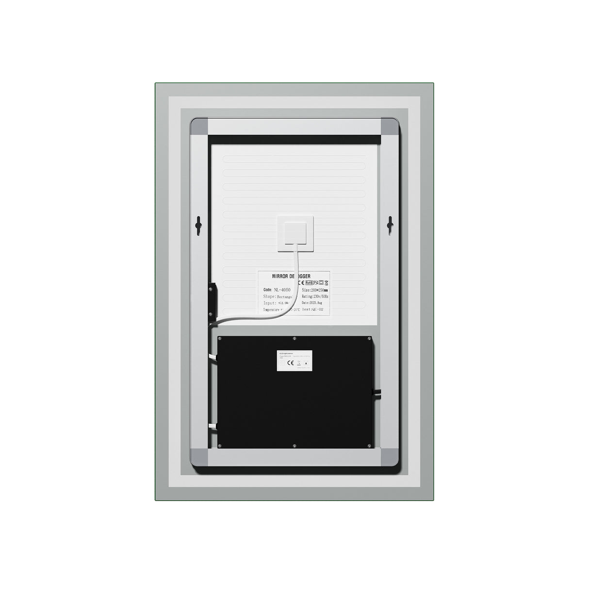 Miroir mural de salle de bain Glasvilla, miroir de salle de bain LED avec interrupteur tactile, revêtement antibuée [Classe énergétique F] 02