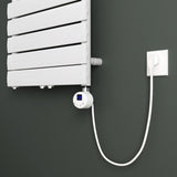 Élément chauffant Glasvilla avec thermostat, élément chauffant électrique avec écran LCD, cartouche chauffante en acier inoxydable, élément chauffant pour radiateurs de salle de bain, sèche-serviettes