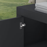 Buffet de rangement Glasvilla LTH : 167x36x70 cm avec 2 armoires et 4 tiroirs commode armoire polyvalente meuble cabinet03