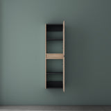 glasvilla Armoire Latérale de Salle de Bain avec 2 Portes et 4 Compartiments Étagère de Salle de Bain Armoire Polyvalente Armoire de Salle de Bain LTH 35x20x120 cm Verona