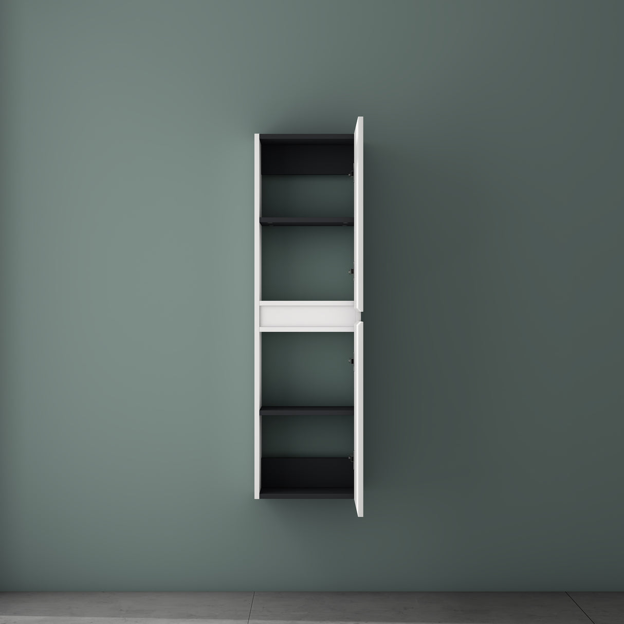 glasvilla Armoire Latérale de Salle de Bain avec 2 Portes et 4 Compartiments Étagère de Salle de Bain Armoire Polyvalente Armoire de Salle de Bain LTH 35x20x120 cm Verona