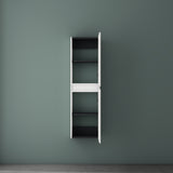 glasvilla Armoire Latérale de Salle de Bain avec 2 Portes et 4 Compartiments Étagère de Salle de Bain Armoire Polyvalente Armoire de Salle de Bain LTH 35x20x120 cm Verona
