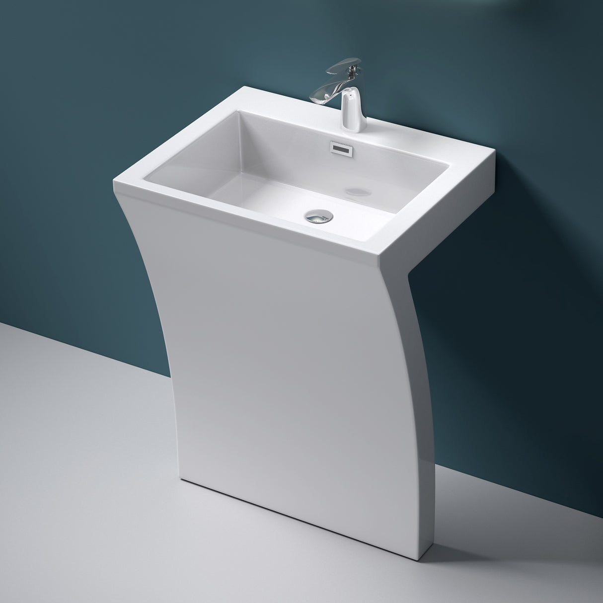 glasvilla Standwaschbecken Eckig Design Standwaschtisch Col07 Gussmarmor Design Waschplatz Waschsäule Standsäule