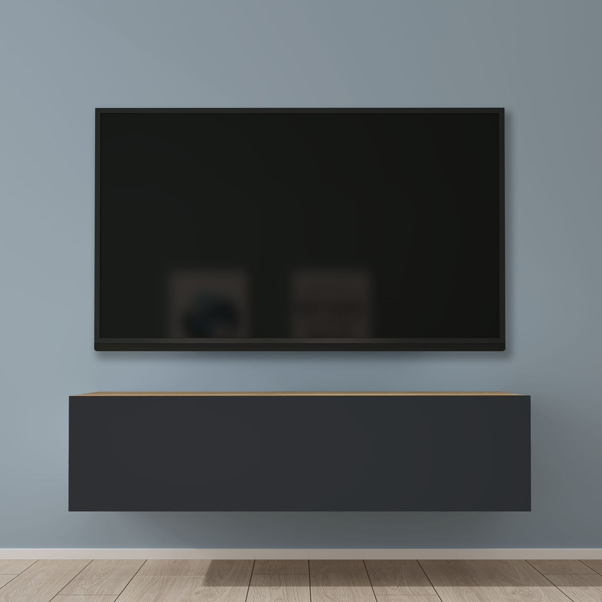Table TV glasvilla Meuble TV Meuble TV Poignée dissimulée avec fermeture en douceur Meuble mural bas pour salon Meuble TV02